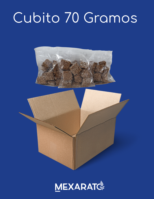 Cubitos de amaranto con chocolate con proteína 70g